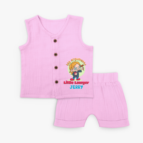 Future Lawyer Jabla Set | Custom Name Baby Jabla Set - BABY PINK - 0 - 3 Months Old (Chest 9.8")