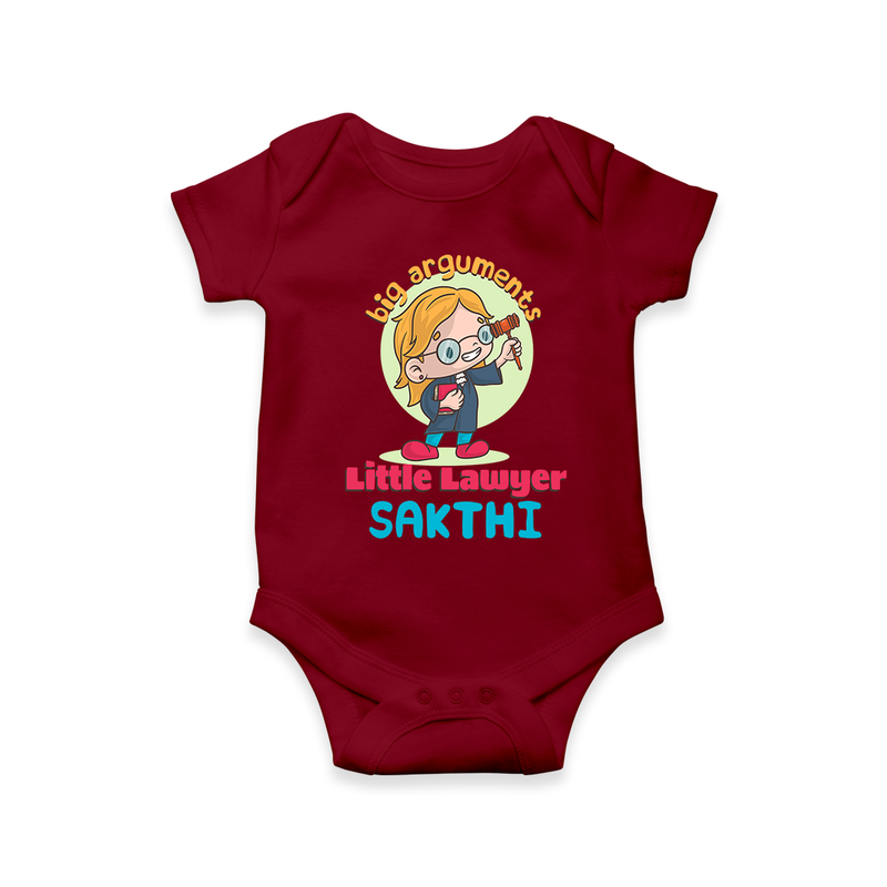 Future Lawyer Advocate Onesie - MAROON - 0 - 3 Months Old (Chest 16")