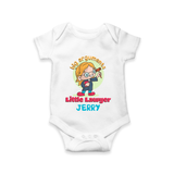 Future Lawyer Romper / Onesie | Custom Name Baby Romper / Onesie - WHITE - New Born (Chest 14")