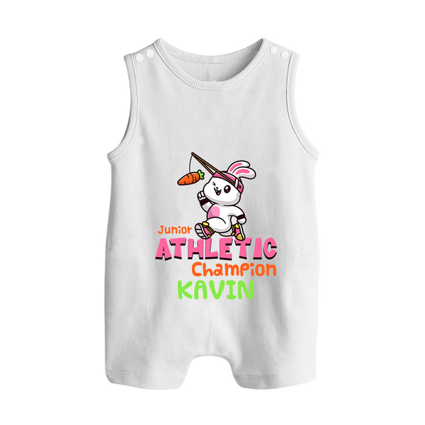 Future Athletic Champion Romper Suit | Custom Name Baby Romper Suit - WHITE - 0 - 5 Months Old (Chest 18")