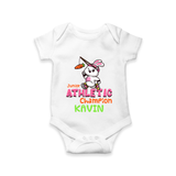 Future Athletic Champion Romper / Onesie | Custom Name Baby Romper / Onesie - WHITE - New Born (Chest 14")