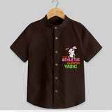 Junior Athletic Champion Shirt  - CHOCOLATE BROWN - 0 - 6 Months Old (Chest 21")