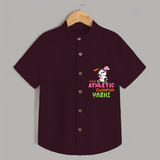 Junior Athletic Champion Shirt  - MAROON - 0 - 6 Months Old (Chest 21")