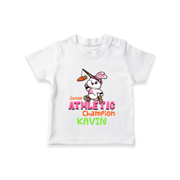 Future Athletic Champion T-Shirt | Custom Name Baby T-Shirt - WHITE - 0-5 Months Old (Chest 17")