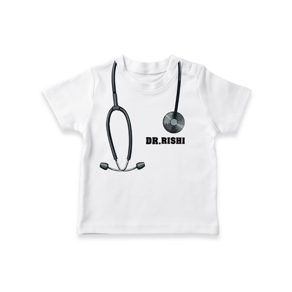 Little Doctor T-shirt | Custom T-shirt for Your Future Healer - WHITE - 0-5 Months Old (Chest 17")