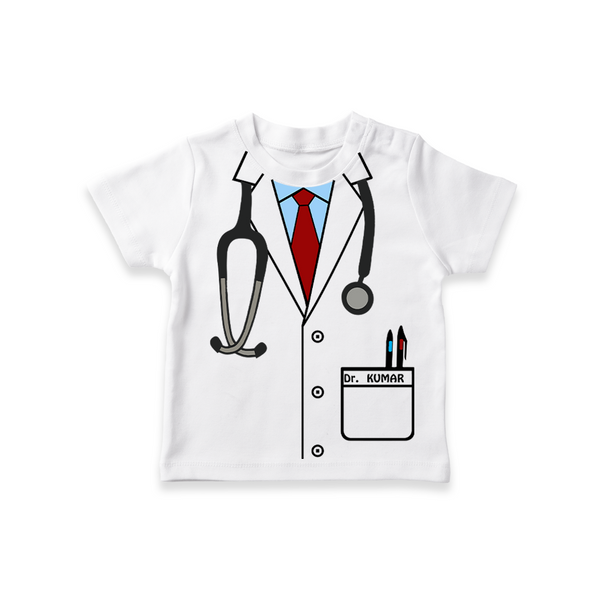 Future Doctor T-shirt | Custom T-shirt for Your Future Healer - WHITE - 0-5 Months Old (Chest 17")