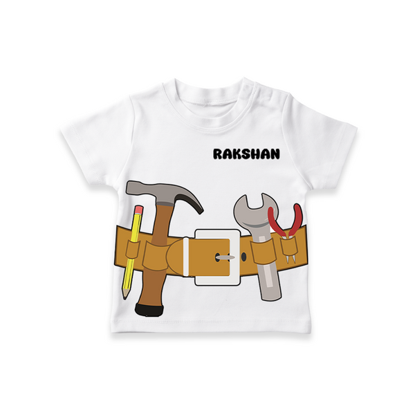 Mini Plumber T-shirt | Custom T-shirt for Your Little Helper - WHITE - 0-5 Months Old (Chest 17")