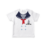 Little Sailor T-shirt | Custom T-shirt for Your Future Adventurer - WHITE - 0-5 Months Old (Chest 17")