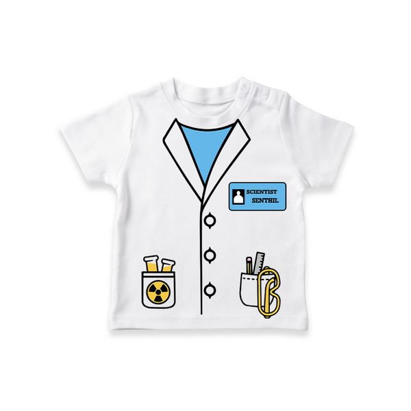Little Scientist T-shirt | Custom T-shirt for Your Future Innovator - WHITE - 0-5 Months Old (Chest 17")