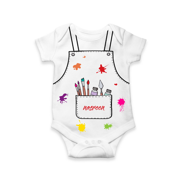 Mini Artist Romper | Personalized Romper for Future Creatives - WHITE - New Born (Chest 14")