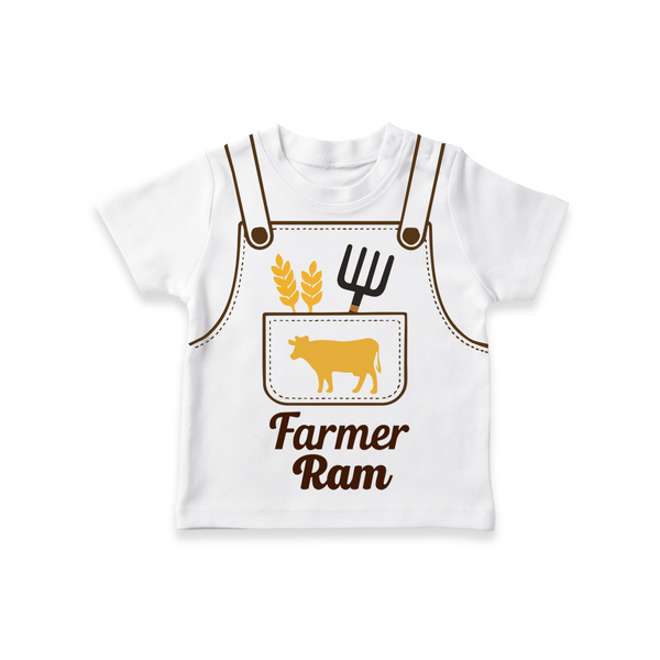 Little Farmer T-shirt | Custom T-shirt for Your Little Grower - WHITE - 0-5 Months Old (Chest 17")