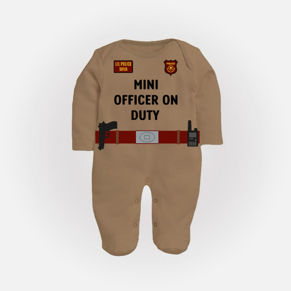 Personalized Mini Officer Sleep Suit | Personalized Sleep Suit for Your Little Hero