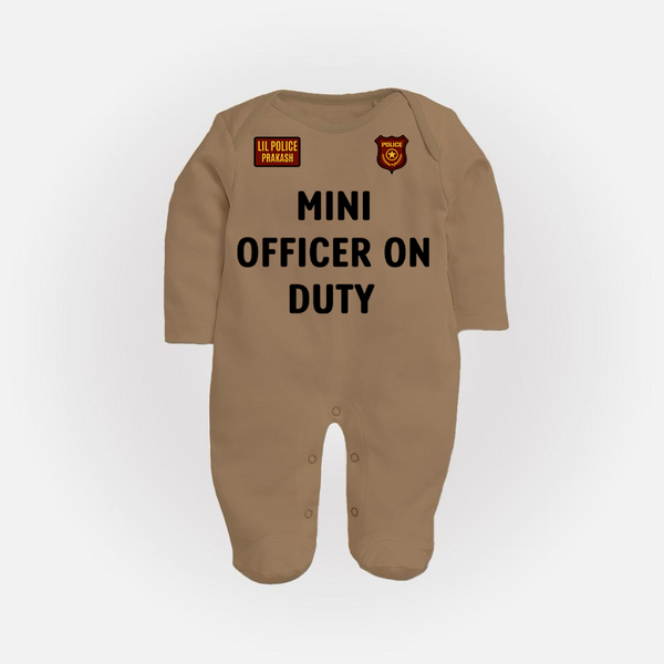 Personalized Mini Officer Sleep Suit | Custom Sleep Suit for Your Little Hero