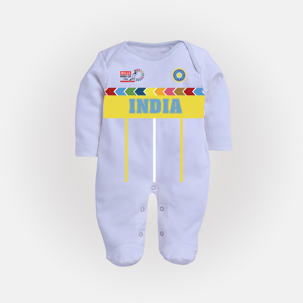 The 1996 Throwback Sleep Suit - A nod to the iconic light blue and yellow design.