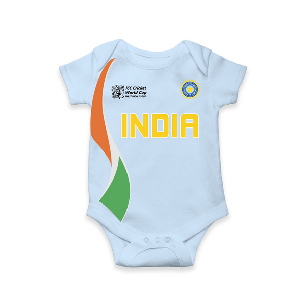 The 2007 T20 Champion Romper - Honoring the jersey from a historic T20 World Cup win. - BABY BLUE - New Born (Chest 14")