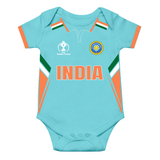 India Inspired Baby Cricket Polo Romper – Teal Edition