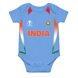 India Inspired Baby Cricket Jersey Romper – Tricolor Gradient Edition
