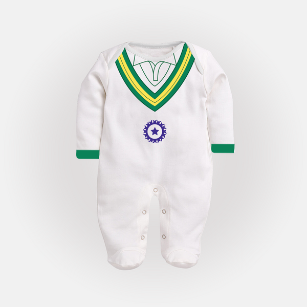 Vintage Cricket Sleep Suit (1975–1987 Edition) – Custom Baby Name