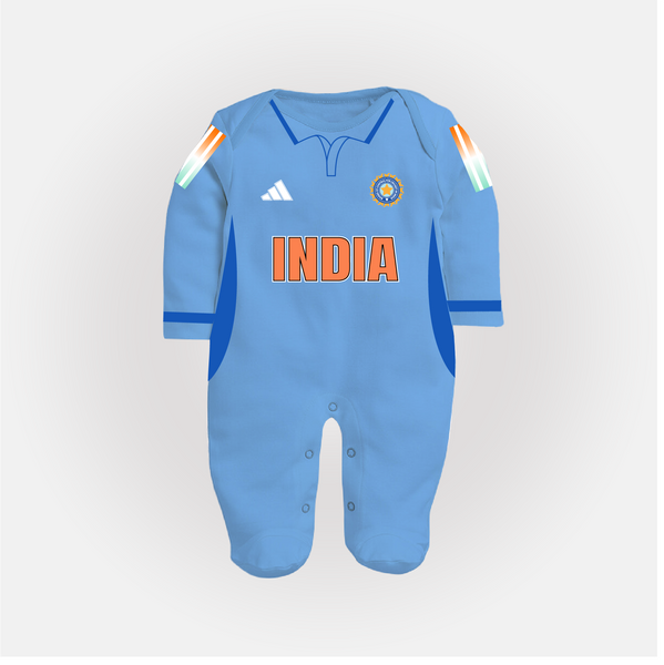 Women's Blue Indian 2025 Cricket Jersey Fullbody Suit
