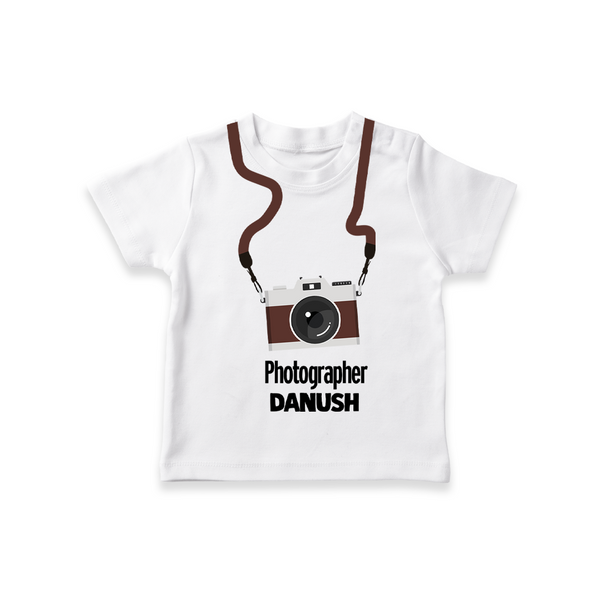 Mini Photographer T-shirt | Custom T-shirt for Your Future Artist - WHITE - 0-5 Months Old (Chest 17")
