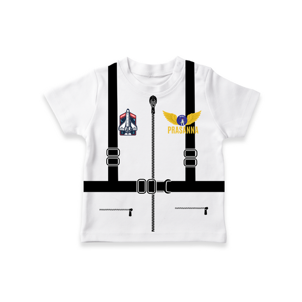 Little Astronaut T-shirt | Custom T-shirt for Your Future Space Explorer - WHITE - 0-5 Months Old (Chest 17")