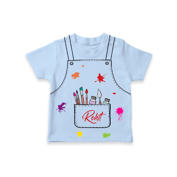 Mini Artist T-shirt | Custom T-shirt for Your Little Creator - BABY BLUE - 0-5 Months Old (Chest 17")