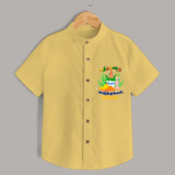 "Step into vibrant hues with our "Puthandu Vibes" Customised Shirt for Kids - YELLOW - 0 - 6 Months Old (Chest 21")