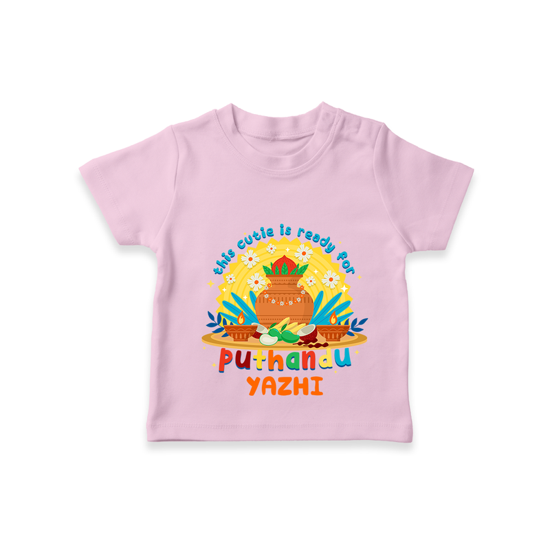 Make a statement with "This Cutie is Ready For Puthandu" vibrant colors Customised Kids T-Shirt - PINK - 0 - 3 Months Old (Chest 17")