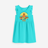 Elevate your wardrobe with "Exited For My 1st Puthandu" Customised Frock - LIGHT BLUE - 0 - 6 Months Old (Chest 18")