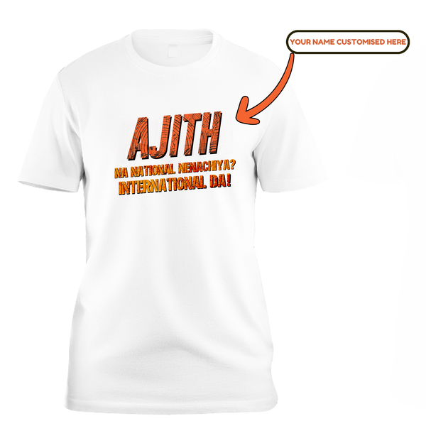 Pushpa Theme: National, International Adult Unisex T-Shirt (Tamil)