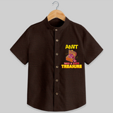 Transform Your Little Mans Look With "Mom & Dad Treasure" Casual Shirts. - CHOCOLATE BROWN - 0 - 6 Months Old (Chest 21")
