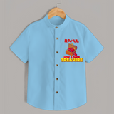 Transform Your Little Mans Look With "Mom & Dad Treasure" Casual Shirts. - SKY BLUE - 0 - 6 Months Old (Chest 21")
