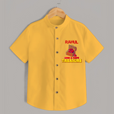 Transform Your Little Mans Look With "Mom & Dad Treasure" Casual Shirts. - YELLOW - 0 - 6 Months Old (Chest 21")