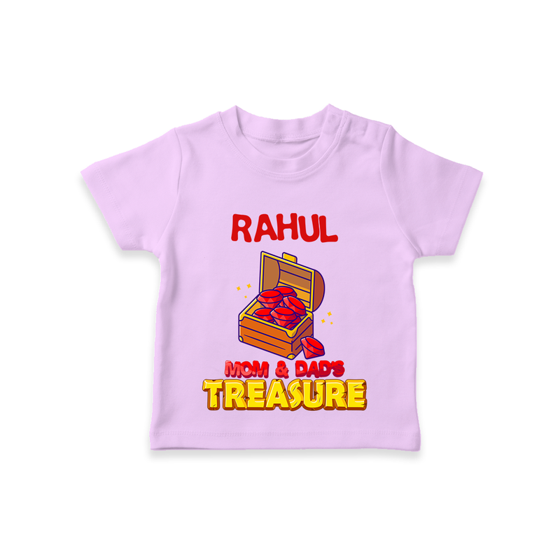 Transform Your Little Mans Look With "Mom & Dad Treasure" Casual T-Shirts - LILAC - 0 - 5 Months Old (Chest 17")