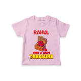 Transform Your Little Mans Look With "Mom & Dad Treasure" Casual T-Shirts - PINK - 0 - 5 Months Old (Chest 17")