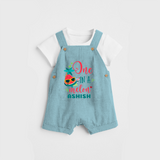 Let Your Kids Personality Shine With Our Collection of "One in a Melon" Customized Dungaree set - ARCTIC BLUE - 0 - 5 Months Old (Chest 18")