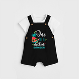 Let Your Kids Personality Shine With Our Collection of "One in a Melon" Customized Dungaree set - BLACK - 0 - 5 Months Old (Chest 18")