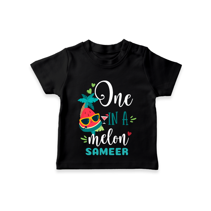 Let Your Kids Personality Shine With Our Collection of "One in a Melon" Casual T-Shirts - BLACK - 0 - 5 Months Old (Chest 17")