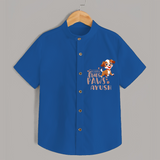 Elevate Your Sons Casual Wardrobe With Our "My Hero Has Paws" shirts - COBALT BLUE - 0 - 6 Months Old (Chest 21")
