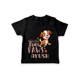 Elevate Your Sons Casual Wardrobe With Our "My Hero Has Paws" T-Shirts - BLACK - 0 - 5 Months Old (Chest 17")