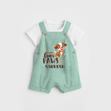 Elevate Your Sons Casual Wardrobe With Our "My Hero Has Paws" Customized Dungaree set - MINT GREEN - 0 - 5 Months Old (Chest 18")