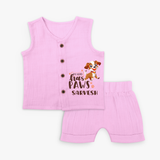 Elevate Your Sons Casual Wardrobe With Our "My Hero Has Paws" Customized Jabla set - LAVENDER ROSE - 0 - 3 Months Old (Chest 9.8")