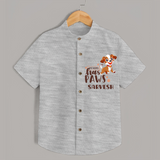 Elevate Your Sons Casual Wardrobe With Our "My Hero Has Paws" shirts - GREY MELANGE - 0 - 6 Months Old (Chest 21")