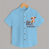 Elevate Your Sons Casual Wardrobe With Our "My Hero Has Paws" shirts - SKY BLUE - 0 - 6 Months Old (Chest 21")