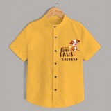 Elevate Your Sons Casual Wardrobe With Our "My Hero Has Paws" shirts - YELLOW - 0 - 6 Months Old (Chest 21")