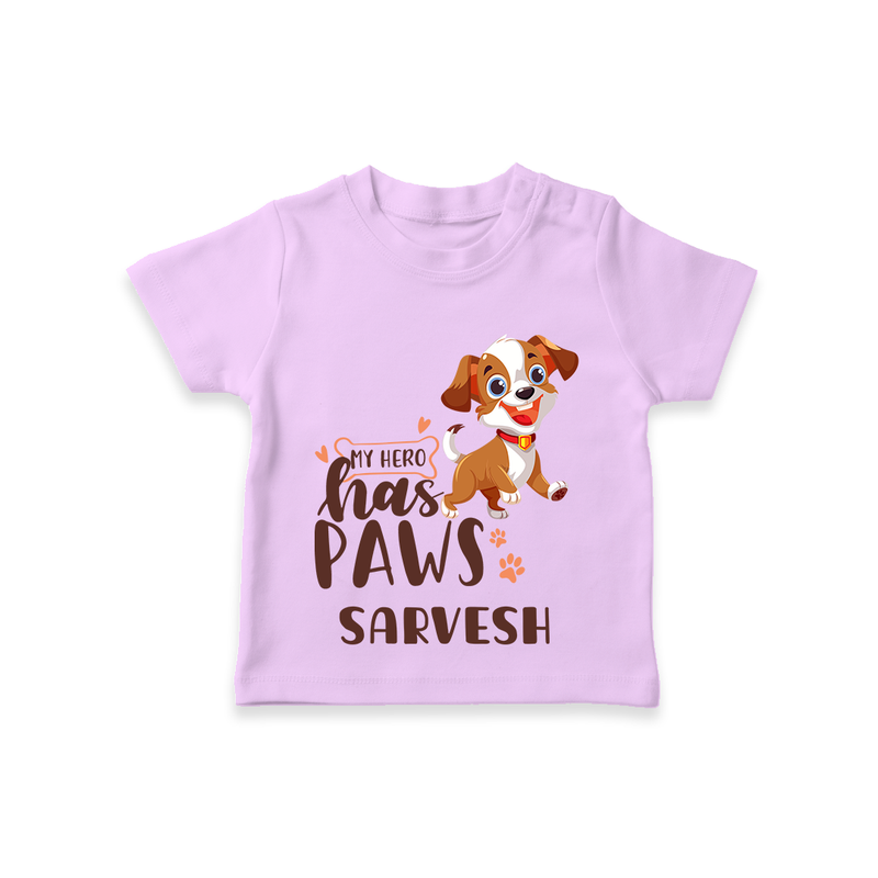 Elevate Your Sons Casual Wardrobe With Our "My Hero Has Paws" T-Shirts - LILAC - 0 - 5 Months Old (Chest 17")