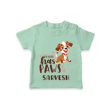 Elevate Your Sons Casual Wardrobe With Our "My Hero Has Paws" T-Shirts - MINT GREEN - 0 - 5 Months Old (Chest 17")