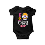 Let Your Kids Personality Shine With Our Collection of "Love is a Four Legged Word" Casual Romper - BLACK - 0 - 3 Months Old (Chest 16")