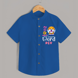 Let Your Kids Personality Shine With Our Collection of "Love is a Four Legged Word" Casual Shirts - COBALT BLUE - 0 - 6 Months Old (Chest 21")