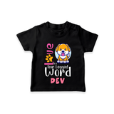 Let Your Kids Personality Shine With Our Collection of "Love is a Four Legged Word" Casual T-Shirts - BLACK - 0 - 5 Months Old (Chest 17")